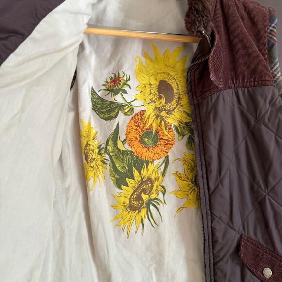 CAbi | 694 Chocolate Brown Quilted Puffy Vest with Corduroy Accents | Small - Picture 6 of 6